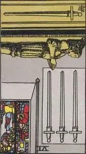 Entendiendo el Cuatro de Espadas en posición invertida