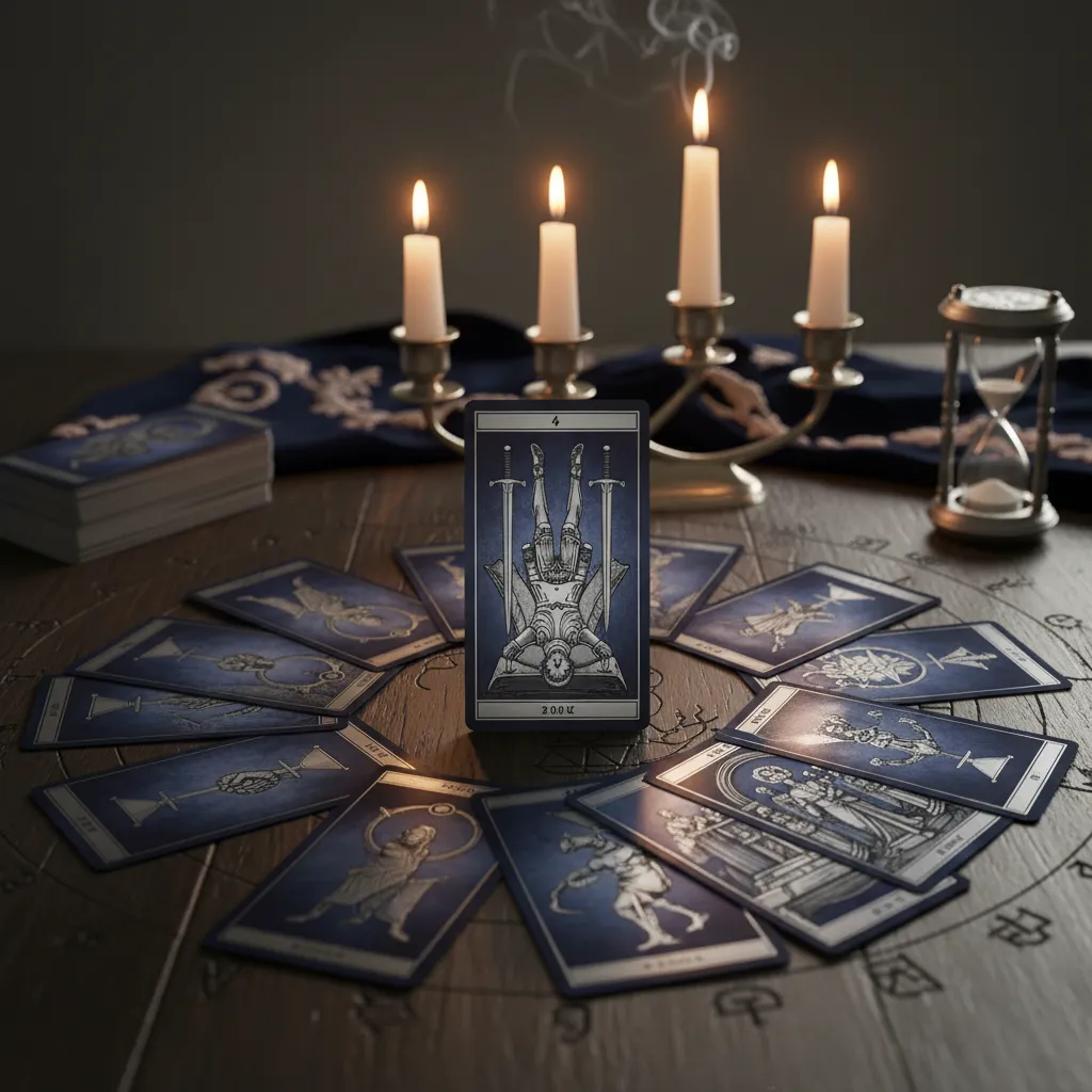 Cuatro de Espadas invertido: Significado, interpretación y consejos