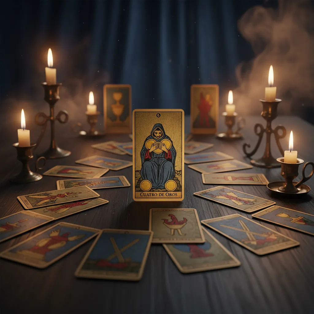 Cuatro de Oros en el Tarot: Significado, Control y Apegos