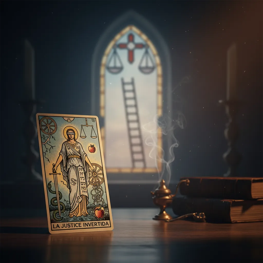 La Justicia invertida: significado, karma y simbolismo en el Tarot