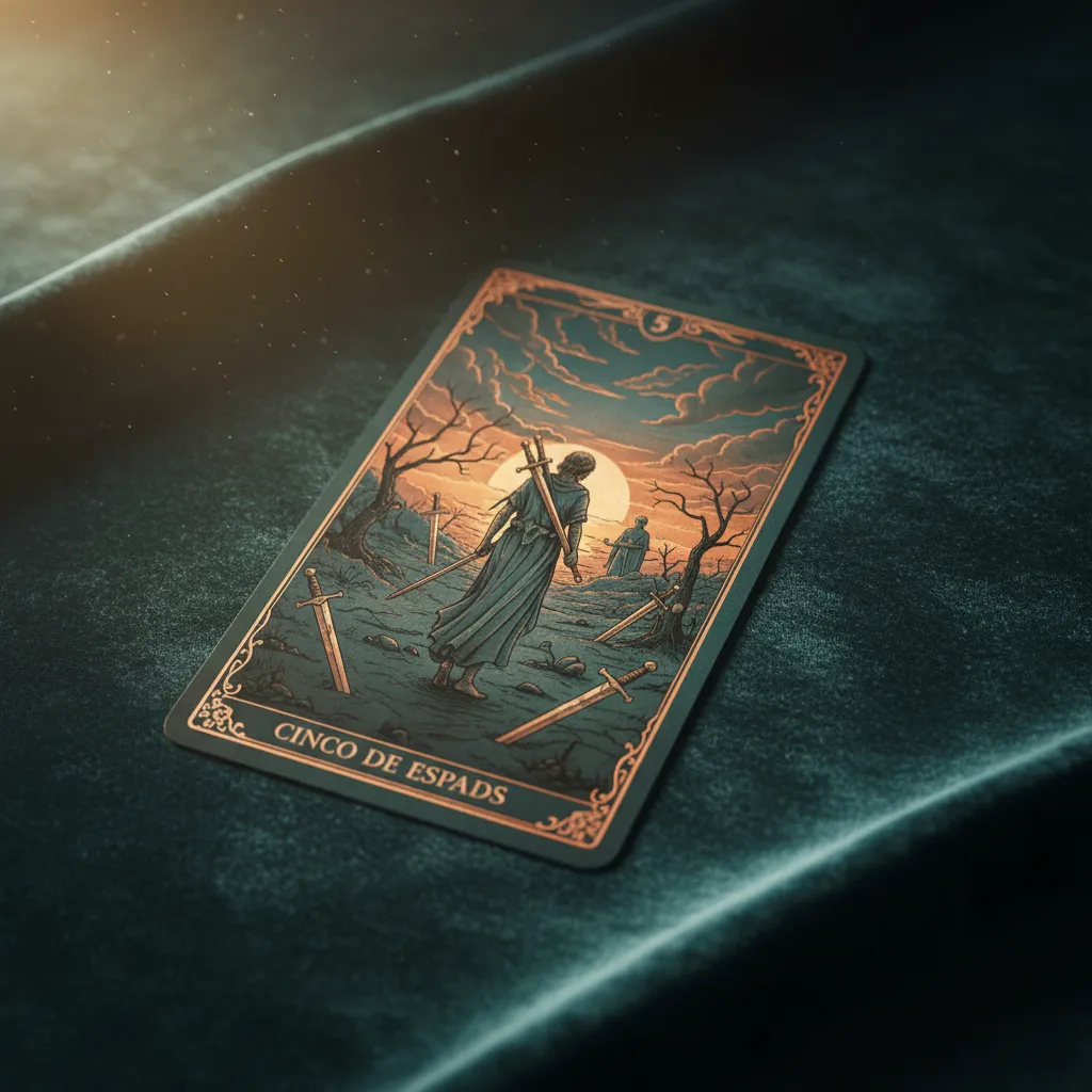 Cinco de Espadas en el Tarot: Significado, Simbología y Advertencias