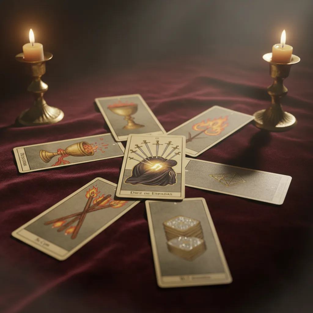 Diez de Espadas en el Tarot: Significado, destino y superación