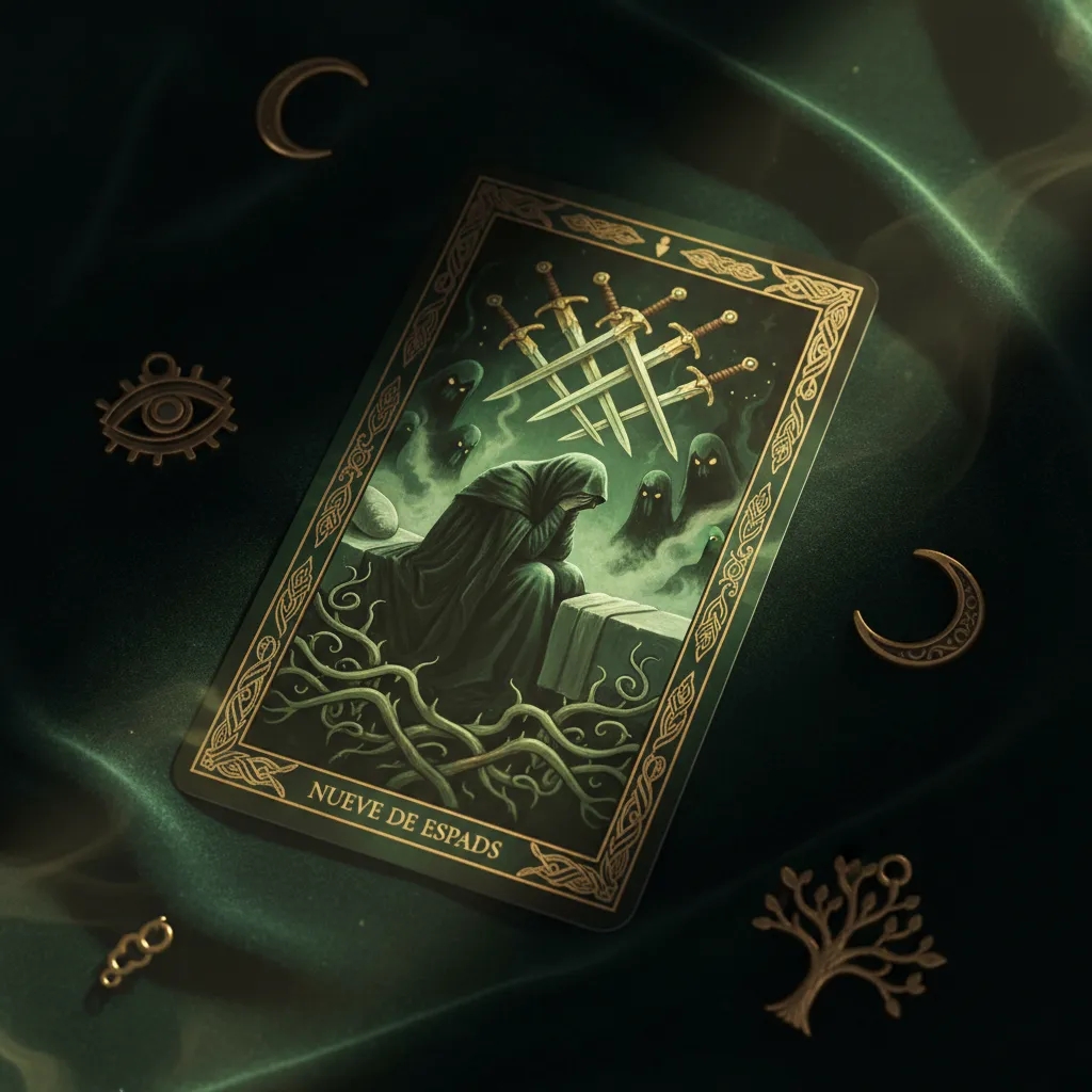 Nueve de Espadas: Significado, ansiedad y cómo superar sus desafíos