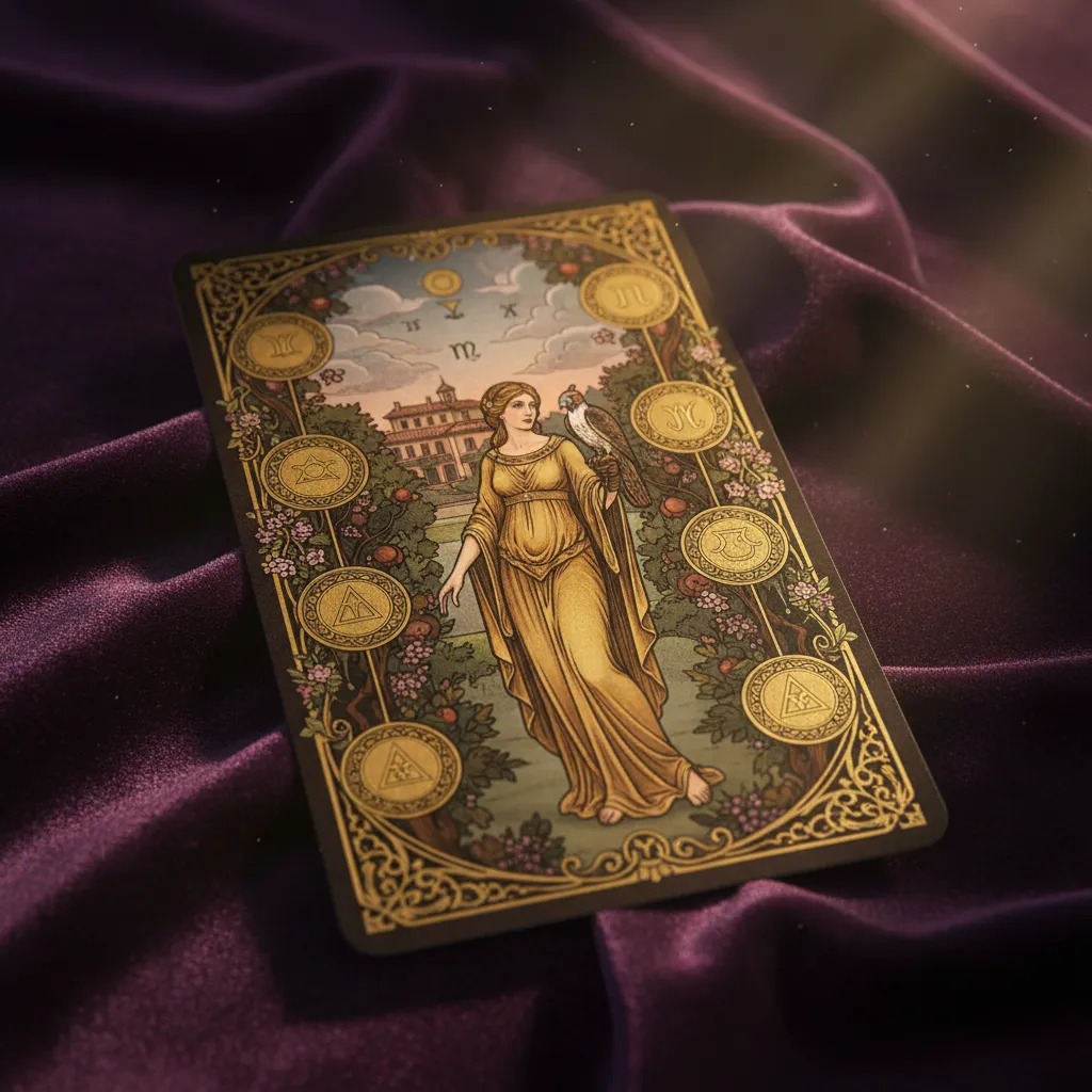Nueve de Oros en el Tarot: Significado, Interpretación y Simbolismo