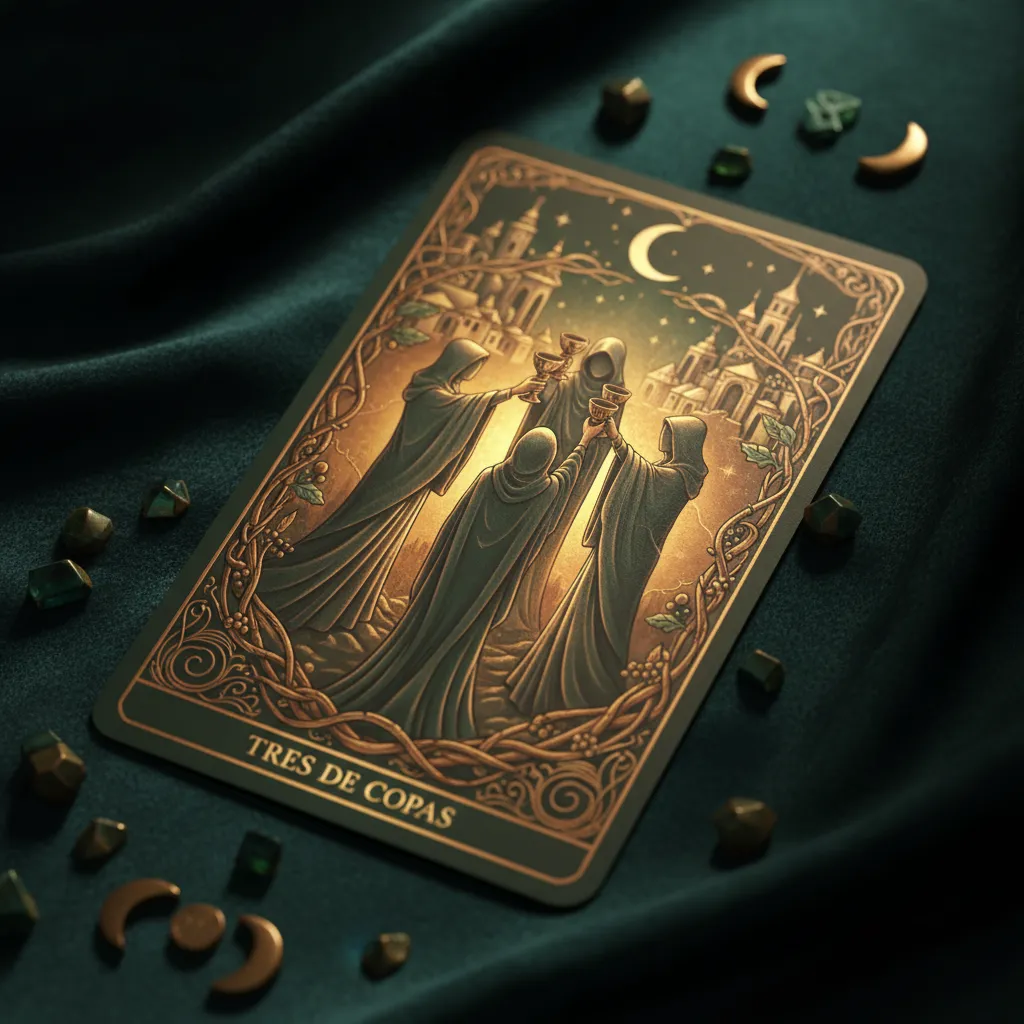 Tres de Copas en el Tarot: Significado, Amistad y Comunidad